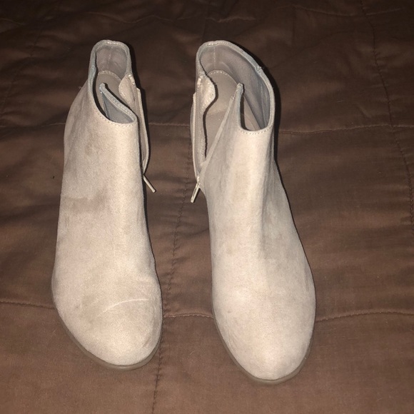 GAP Shoes - Gap cream suede booties (worn once!)